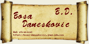 Bosa Danesković vizit kartica